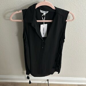 Black Elizabeth & James Silk Blouse